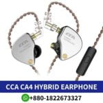 CCA CA4_ Lightweight in-ear earbuds with 1 dynamic & 1 balanced armature driver, 20-40000Hz frequency response, built-in microphone in bd