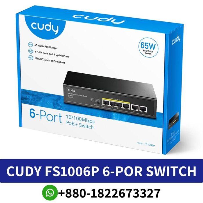 Cudy Fs1006P 6-Port 10/100M Poe+ Switch