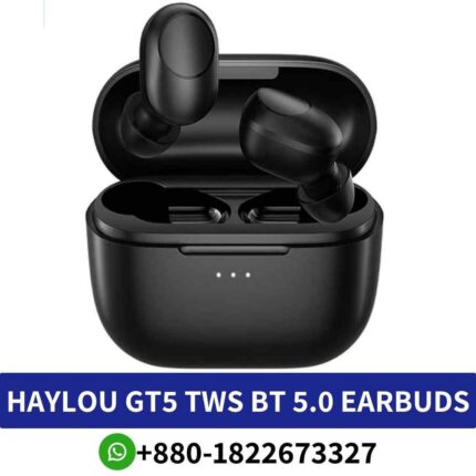 HAYLOU GT5 TWS earbuds offer lightweight design, Bluetooth 5.0, and up to 24 hours of playtime. GT5 TWS Haylou Earbuds Price In BD