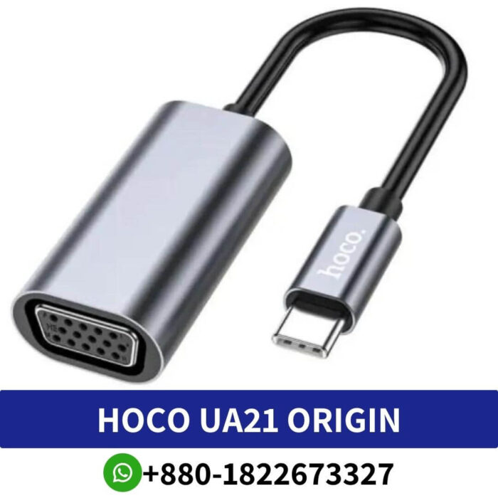 HOCO UA21 Origin 1920x1080P USB-C Type-C to VGA Converter Price In Bangladesh HOCO UA21 Origin 1920x1080P USB-C Type-C to VGA Converter Price In BD, Hoco UA21 Origin USB Type-C - VGA M/F 1080K 30Гц Converter Metal Gray, HOCO UA21 Origin 1920x1080P USB-C Type-C, HOCO UA21 Origin 1920x1080P USB-C Type-C to VGA, HOCO UA21 Origin 1920x1080P USB-C / Type-C to VGA Converter,