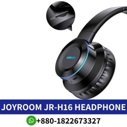 JOYROOM JR-H16_ BT 5.0 Headset with 38.5h Music, 25h Talk Time, 1000m Ah Battery._ Joyroom Jr-H16 -Bluetooth-Headphone Shop in Bd
