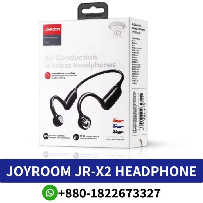 JOYROOM JR-X2_ Open-ear Bluetooth headphones with V5.1, long battery life, and clear sound quality._-JOYROOM JR-X2 earphone shop in BD