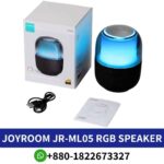 JOYROOM ML05 Portable Bluetooth speaker with φ57mm speaker, 8W power, and TF card support. JOYROOM-ML05 Bluetooth speaker in bd