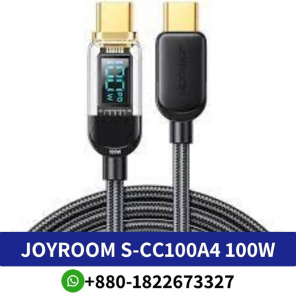 JOYROOM S-CC100A4 100W Digital Display Type-C to Type-C Charging Cable price in Bangladesh, Joyroom USB C - USB C 100W cable for fast charging and data transfer 1.2 m black (S-CC100A4), JOYROOM S-CC100A4 100W Digital Display Type-C to Type-C Charging Cable 1.2m, Joyroom S-CC100A4 100W Digital Display PD Charging Data Cable - 1.2m price in Bangladesh, S-CC100A4 100W Digital Display Fast Charging Data Cable 1.2m Type c to – JOYROOM, Joyroom S-CC100A4 100W Fast Charging Digital Display Type-C to Type-C Cable,