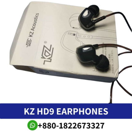 KZ HD9_ Wired earphones with dynamic sound, active noise-cancellation, and microphone for hands-free calls._kz hd9 earphone shop near me