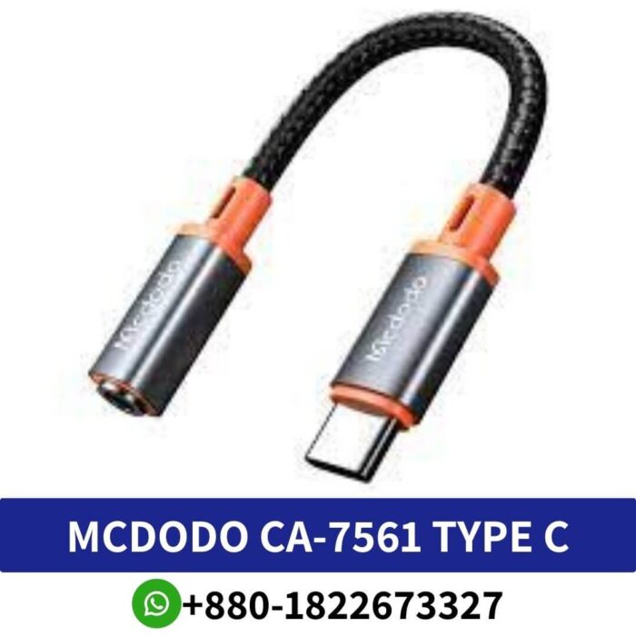 Mcdodo CA-7561 Type C to 3.5mm AUX Port Converter Castle Series Price In Bangladesh, Mcdodo CA-7561 Type C to 3.5mm AUX Port Converter, Mcdodo CA-7561 Type C to 3.5mm AUX Port Converter Castle Series , mcdodo USB-C Jack Adapter 3.5mm with DAC Hi-Fi Audio Quality, Mini Jack Adapter for AUX, Mcdodo CA-7561 Type C to 3.5mm AUX Port, Mcdodo CA-7561 Type-C to 3.5mm Aux Port Converter Digital Audio Cable Call Function,