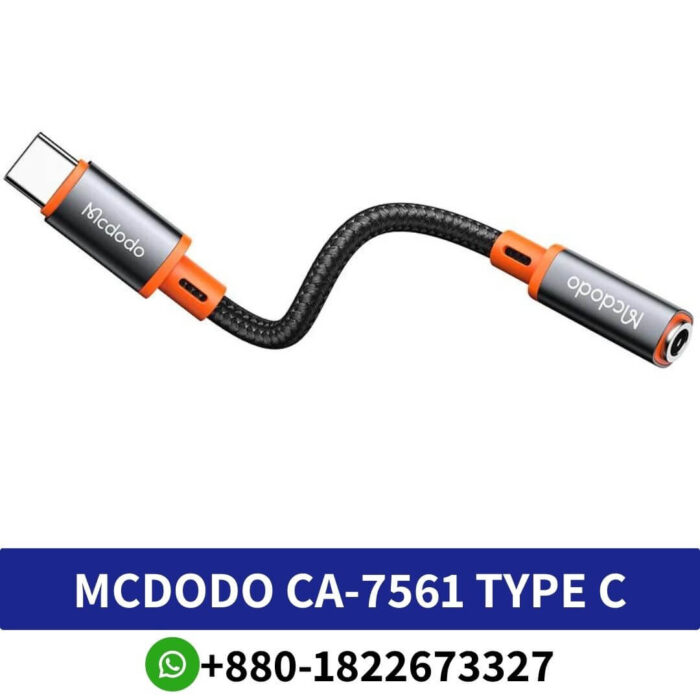 Mcdodo CA-7561 Type C to 3.5mm AUX Port Converter Castle Series Price In Bangladesh, Mcdodo CA-7561 Type C to 3.5mm AUX Port Converter, Mcdodo CA-7561 Type C to 3.5mm AUX Port Converter Castle Series , mcdodo USB-C Jack Adapter 3.5mm with DAC Hi-Fi Audio Quality, Mini Jack Adapter for AUX, Mcdodo CA-7561 Type C to 3.5mm AUX Port, Mcdodo CA-7561 Type-C to 3.5mm Aux Port Converter Digital Audio Cable Call Function,