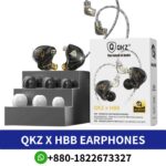 QKZ X HBB_ Collaboration delivers balanced sound with enhanced bass, durable build, and detachable cable. X HBB earphones shop in bd