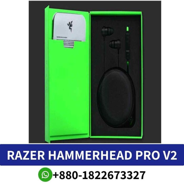 RAZER Hammerhead Pro V2_ In-ear headphones with analog volume control, neodymium magnets, and microphone._Earbids shop near me