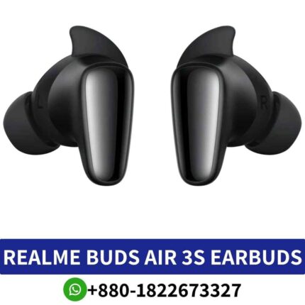 Realme Buds Air 3s 11mm bass driver, quad-mic noise cancellation, 30hr playback, IPX5, Bluetooth 5.3._realme bluetooth-earbuds Shop Near Me