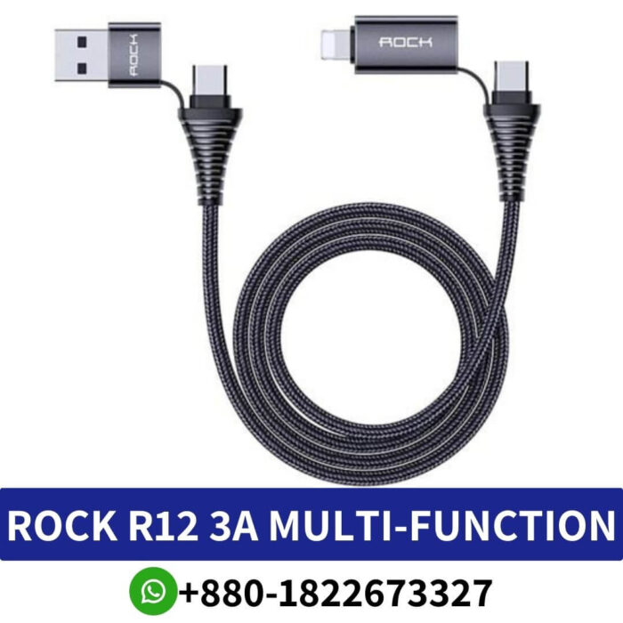 Rock R12 Multi-function PD Fast Charge & Sync Cable (4 IN 1) Price in Bangladesh, Rock R12 Multi-function PD Fast Charge & Sync Cable Price In BD, Rock R12 Multi-function 4 in 1 PD Fast Charge & Sync Cable 1m, Rock R12 Multi-function PD Fast Charge & Sync Cable (4 IN 1), Rock R12 Multi-function 4 IN 1 Fast Charge & Cable Price in Bangladesh, Rock R12 Multi-function 4 IN 1 PD Fast Charge & Sync Cable, ROCK R12 3A MULTI-FUNCTION PD FAST CHARGING DATA CABLE 1M - BLACK,