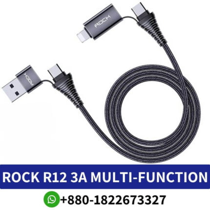 Rock R12 Multi-function PD Fast Charge & Sync Cable (4 IN 1) Price in Bangladesh, Rock R12 Multi-function PD Fast Charge & Sync Cable Price In BD, Rock R12 Multi-function 4 in 1 PD Fast Charge & Sync Cable 1m, Rock R12 Multi-function PD Fast Charge & Sync Cable (4 IN 1), Rock R12 Multi-function 4 IN 1 Fast Charge & Cable Price in Bangladesh, Rock R12 Multi-function 4 IN 1 PD Fast Charge & Sync Cable, ROCK R12 3A MULTI-FUNCTION PD FAST CHARGING DATA CABLE 1M - BLACK,