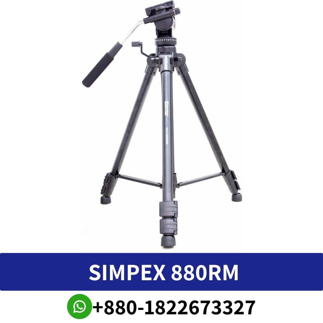 SIMPEX 880RM Tripod Simpex Camera Stand Price in BD-best travel camera tripod stand price in Bangladesh-mobile camera tripod shop in BD