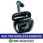 TWS M29 Wireless Earbuds_ Bluetooth 5.1, waterproof, active noise cancelling, 5-6 hours playtime, dual mode, quick charging shop near me