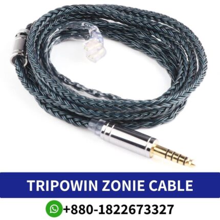 Tripowin Zonie 16 Core Silver Plated Cable 0.78mm 2pin P:rice In Bangladesh, tripowin zonie cable, 0.78mm 2 pin cable with mic, Tripowin Zonie 16 Core Silver Plated Cable 0.78mm , Tripowin Zonie 16 Core Silver Plated Price In BD,