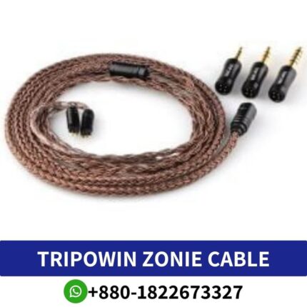 Tripowin Zonie 16 Core Silver Plated Cable 0.78mm 2pin P:rice In Bangladesh, tripowin zonie cable, 0.78mm 2 pin cable with mic, Tripowin Zonie 16 Core Silver Plated Cable 0.78mm , Tripowin Zonie 16 Core Silver Plated Price In BD,