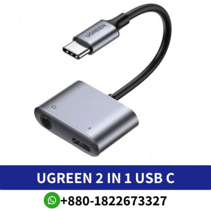 UGREEN 2 in 1 USB C to 3.5mm Adapter with USB-C Charging Port Price In Bangladesh, UGREEN 2 in 1 USB C to 3.5mm Adapter with USB-C, UGREEN 2 in 1 USB C to 3.5mm, Ugreen 50596 Type-C to 3.5mm Audio + Type-C Female Aluminum Case Converter, UGREEN 2 in 1 USB C to 3.5mm Adapter with USB-C Charging Port, UGREEN 2 in 1 USB C to 3.5mm with USB-C, Ugreen USB C to 3.5mm Headphone and Charger Adapter,