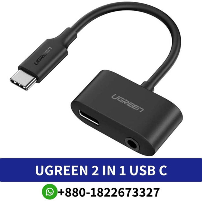 UGREEN 2 in 1 USB C to 3.5mm Adapter with USB-C Charging Port Price In Bangladesh, UGREEN 2 in 1 USB C to 3.5mm Adapter with USB-C, UGREEN 2 in 1 USB C to 3.5mm, Ugreen 50596 Type-C to 3.5mm Audio + Type-C Female Aluminum Case Converter, UGREEN 2 in 1 USB C to 3.5mm Adapter with USB-C Charging Port, UGREEN 2 in 1 USB C to 3.5mm with USB-C, Ugreen USB C to 3.5mm Headphone and Charger Adapter,