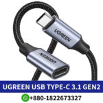 UGREEN USB Type-C 3.1 Gen2 4K Video 10Gbps Data 5A 100W Power Delivery 1m Cable Price In Bangladesh, UGREEN USB-C 3.1 Gen 2 Extension Cable - 10Gbps 100w PD, UGREEN USB C Extension Cable, (3.3 Ft/1M/10Gbps), UGREEN USB-C 3.1 Gen 2, UGREEN US372 (30205) USB-C Male to USB-C Cable, UGREEN USB C 3.2 Gen 2 Cable,10Gbps Data Transfer Price In BD,