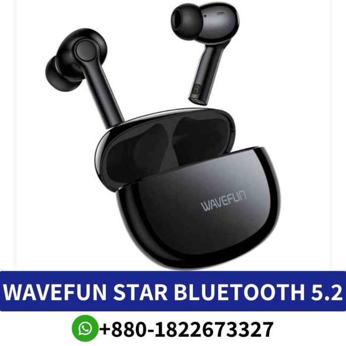WAVEFUN Earbuds Experience immersive audio with Wavefun Star earbuds. Bluetooth 5.2, Bass+ sound, waterproof, and game mode included