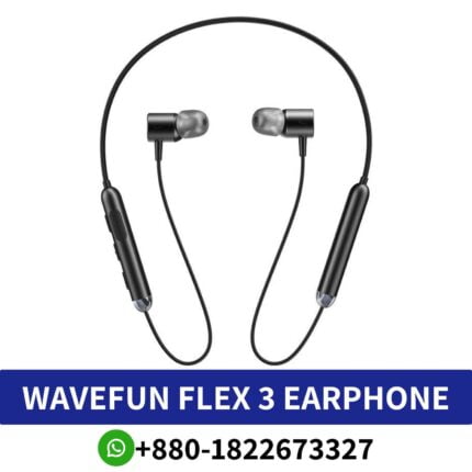 WAVEFUN FLEX 3_ Bluetooth 5.0, IPX5, Magnetic Suction, 30H Playback, CVC 8.0 Noise Cancelling.Wavefun Flex 3-noise-earphone shop in Bd