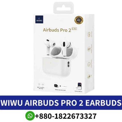 WIWU AIRBUDS PRO 2_ True wireless earbuds with JL6973 chips, BT5.0, 300mAh charging case, and 2-hour working time. AIRBUDS PRO 2 shop