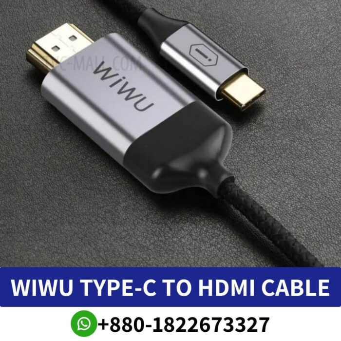 WIWU Type-C To HDMI Cable 1.8M Price in Bangladesh, WiWU X9 Type C to HDMI Male Cable 2M, WiWU X9 Nylon Aluminum Alloy Type C To HDMI Cable, WIWU X9 Type-C to HDMI 4K USB 3.1, WiWU X9 Type C to HDMI Male, WIWU Type-C To HDMI Cable 1.8M - X6 Space ,