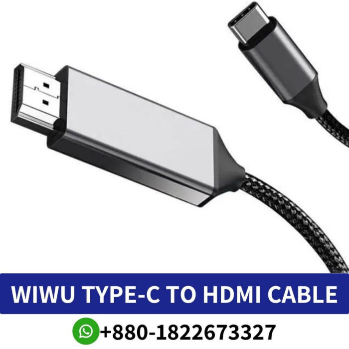 WIWU Type-C To HDMI Cable 1.8M Price in Bangladesh, WiWU X9 Type C to HDMI Male Cable 2M, WiWU X9 Nylon Aluminum Alloy Type C To HDMI Cable, WIWU X9 Type-C to HDMI 4K USB 3.1, WiWU X9 Type C to HDMI Male, WIWU Type-C To HDMI Cable 1.8M - X6 Space ,