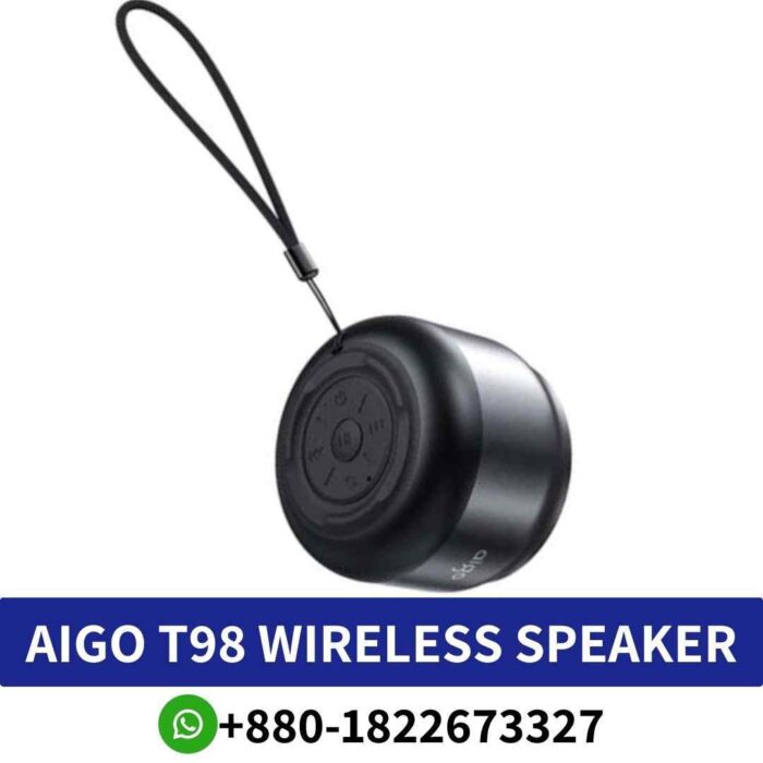 AIGO T98 wireless bluetooth speaker Shop in Bd.T98_ Compact speaker with rich sound, sleek design,long-lasting for enjoymentshop near me