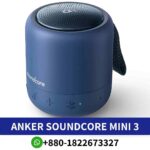 ANKER Soundcore Mini 3 shop in BD, Compact Bluetooth speaker delivering clear sound, portable design, long-lasting battery life shop near me