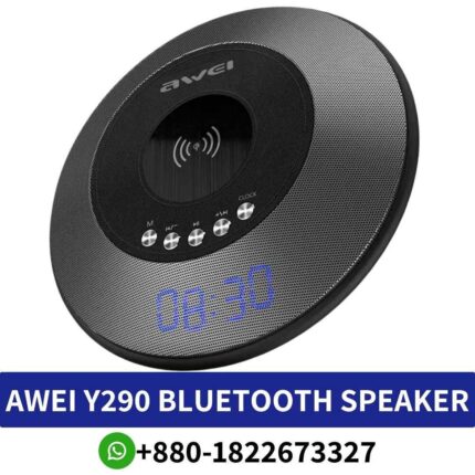 AWEI Y290 Bluetooth mini portable speakers with Wireless Charger is a versatile and compact audio solution portable-speakers shop near me