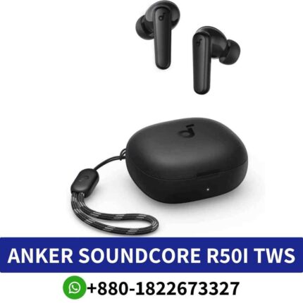 Anker Soundcore R50i TWS Wireless Earbuds, designed to provide immersive sound wireless connectivity for on-the-go listening shop near me