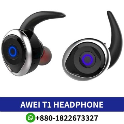 Awei T1_ Wireless Bluetooth earphones with dynamic sound, waterproof design, and versatile functionality for everyday use shop near me