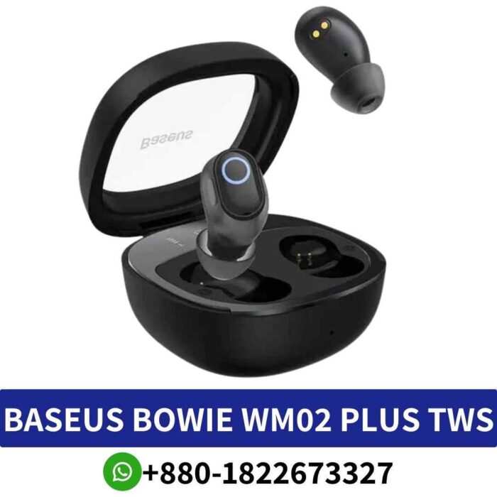 Baseus Bowie Wm02 Plus Tws Wireless Earbuds With Extended Playtime, High-Fidelity Sound, And Ergonomic Design Shop Near Me,