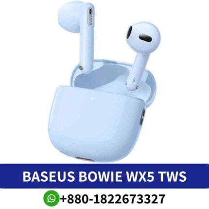 BASEUS BOWIE WX5 True wireless earphones & headphones with high-quality sound and ergonomic design for comfort shop near me,