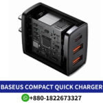 BASEUS Compact Quick Charger 2U+C Three Ports 30W Travel Power Adapter CN Plug