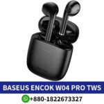 BASEUS ENCOK W04 PRO_ Wireless earphones with Bluetooth V5.0, sleek design, and long battery life. w04-pro-tws-earphone Shop in Bd