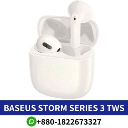 BASEUS Storm Series 3 TWS true wireless stereo Earphones shop in bd, offer a truly wireless experience with advanced features shop near me