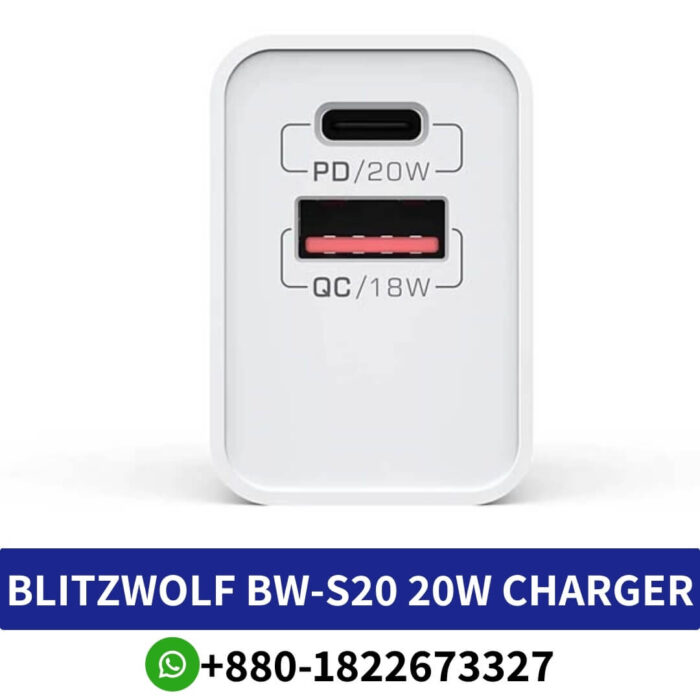 BLITZWOLF BW-S20 20W 2-Port PD3.0 QC3.0 Wall Charger