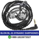 BLON BL-01_ Rich bass, kirsite shell, ergonomic fit, detachable cable, durable, wide compatibility. BL-01-dynamic-driver-earphones shop in bd