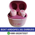 Best BOAT Airdopes 381 Wireless earbuds with mic, Bluetooth 5.0, 20-hour playback, ASAP Charge, IPX5 water resistance, IWP Technology shop in bd