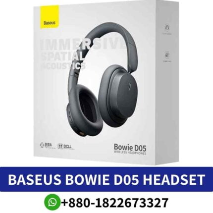 Baseus Bowie D05 headset shop in bd. Durable headphones with impressive sound quality, long battery life, and convenient features shop near me