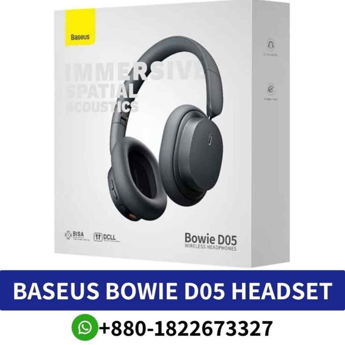 Baseus Bowie D05 headset shop in bd. Durable headphones with impressive sound quality, long battery life, and convenient features shop near me