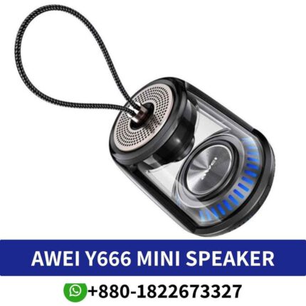 Best AWEI Y666 Portable, waterproof, and stylish speaker with advanced audio technology for immersive sound experiences. Y666-speaker shop in bd