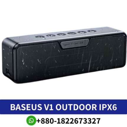 Best BASEUS V1_ Portable Bluetooth speaker with 15-hour battery, 20W output, and Type-C charging. V1-Outdoor-Ipx6-Waterproof-Speaker Shop in Bd