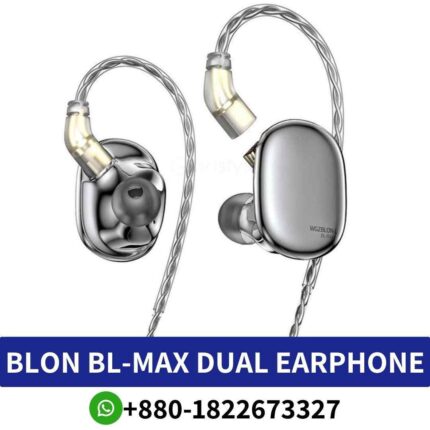 Best BLON BL-MAX Dual Dynamic Driver Impedance, Frequency Response, Sensitivity_ Not Specified, Connector_ 3.5mm audio jack shop near me