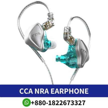 Best CCA NRA Earphone offers high-quality sound with its in-ear design and 3.5mm connectorshop in bd. cca nra earphone in-ear monitor shop near me