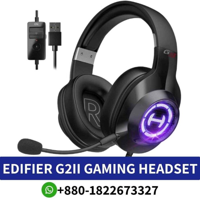 Best Edifier G2II is a wired gaming headphone designed for various purposes, including internet bars, monitoring, and gaming headphone shop near me