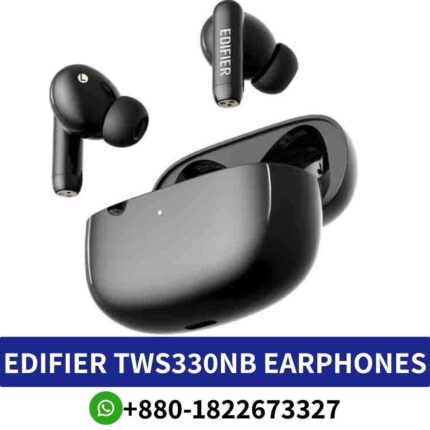 Best Edifier TWS330NB_ Dynamic wireless earphones active noise-cancellation versatile functionality shop near me. tws330nb-earphones shop in bd