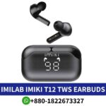 Best IMILAB IMIKI T12_ TWS earbuds, Bluetooth v5.2, AAC_SBC codecs, 800mAh battery, Φ6mm transducer. T12 TWS Bluetooth Earbuds shop in bd